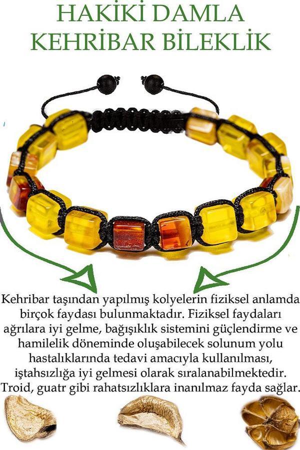 Sertifikalı Küp Vişne - Şeffaf Doğal Damla Kehribar Bileklik - Image 1