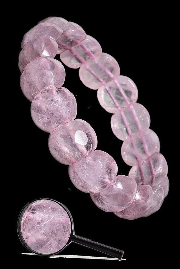 Sertifikalı Pembe Kuvars Taşı Doğal Taş Rolex Bileklik - Image 1