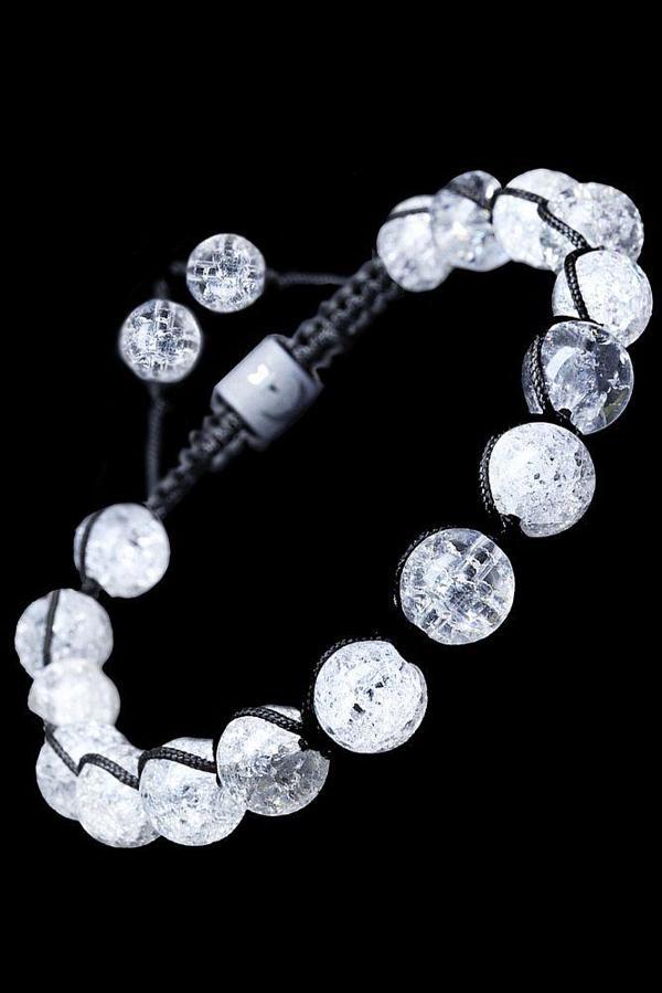 Sertifikalı 1.kalite Makrome Necef Taşı Bileklik (DAĞ KRİSTALİ) - Image 1