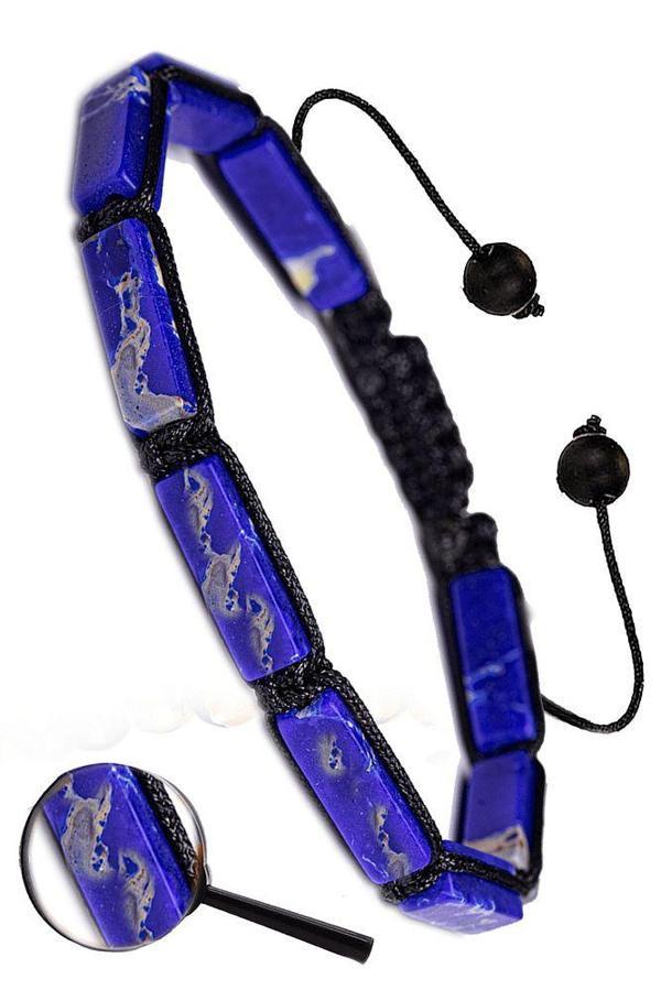 Sertifikalı Makrome Mavi Varisit Taşı Bileklik - 1.kalite - Image 1