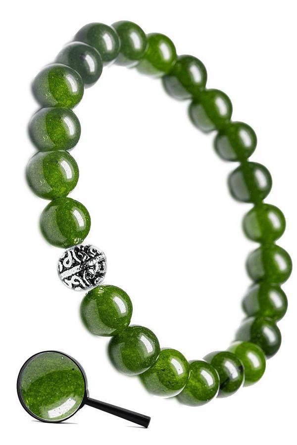 Sertifikalı Doğal Yeşim Taşı Bileklik (Gümüş Aparatlı) - Image 1