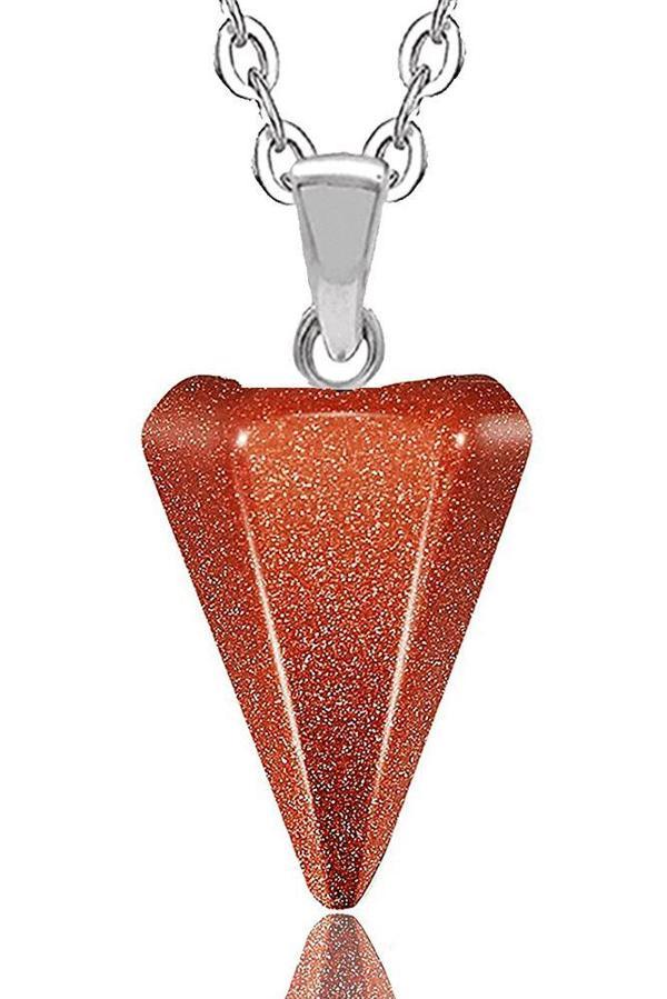 Sertifikalı Doğal Kahverengi Yıldız Taşı Doğal Taş Pandül Kolye - Image 1