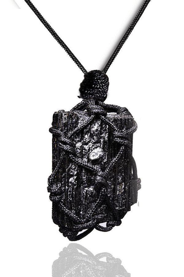 Sertifikalı Ayarlanabilir Doğal Turmalin Taşı Kolye - Image 1