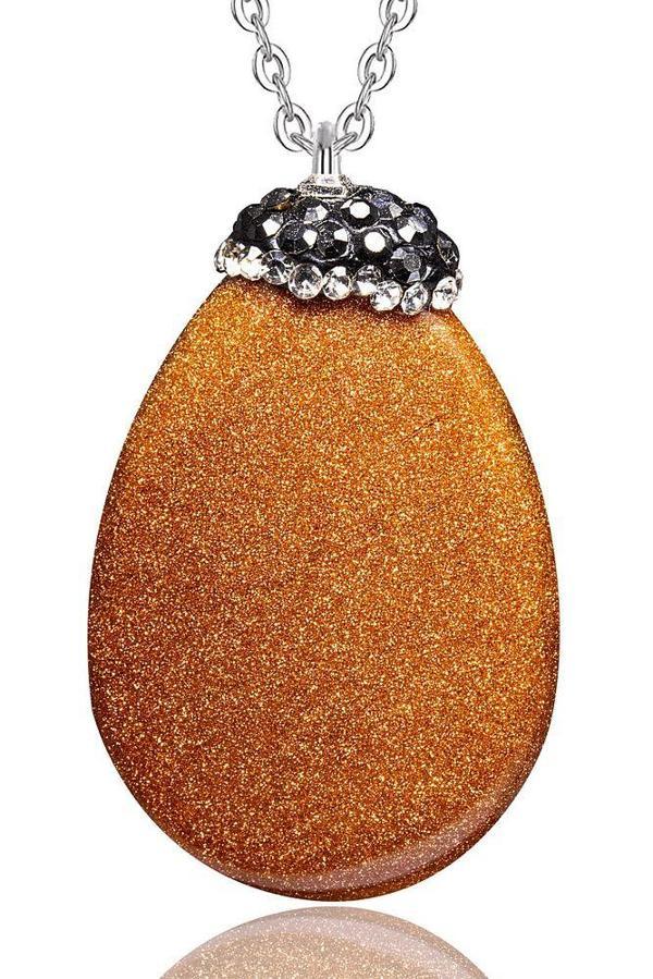 Sertifikalı Zirkonlu Doğal Kahverengi Jasper Yıldız Taşı Kolye - Image 1