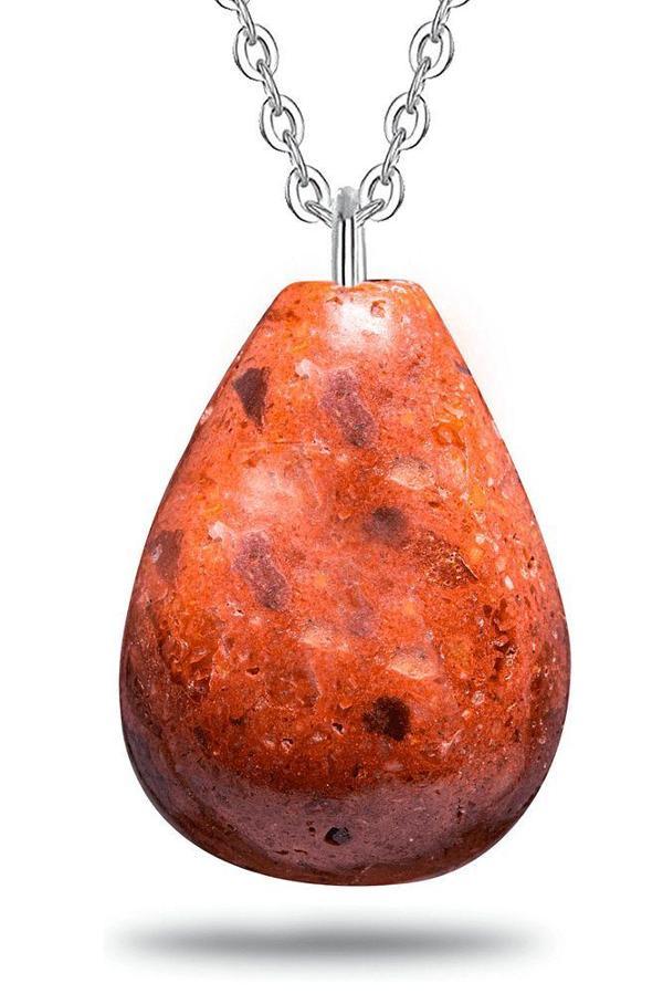 Sertifikalı Doğal Kırmızı Mercan Taşı Kolye - Image 1