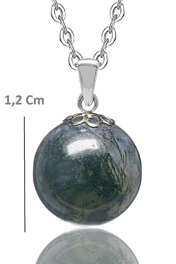 Sertifikalı Doğal Hint Akik Taşı Kolye - Image 1
