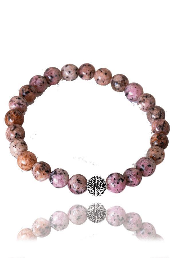 Sertifikalı Pembe Renk Kuvars Taşı Bileklik - Gümüş Aparatlı - Image 1