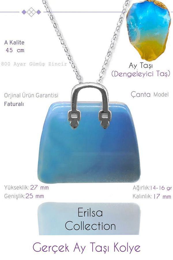 Sertifikalı Çanta Model Opal Taşı Kolye (Opalit Taşı) - Image 1