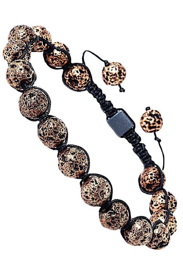 Sertifikalı Doğal Volkanik Yanardağ Tüfü Lav Taşı Bileklik - Image 1