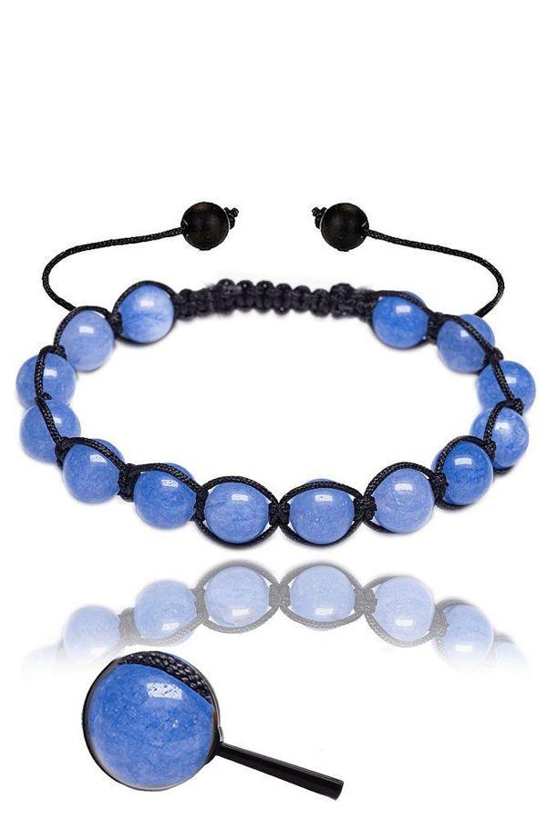 Sertifikalı Makrome Angelit Taşı Bileklik (8 Mm) Melek Taşı - Image 1