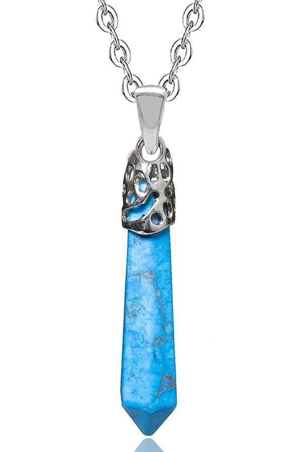 Sertifikalı Aaa Kalite Doğal Firuze Taşı Kolye - Image 1