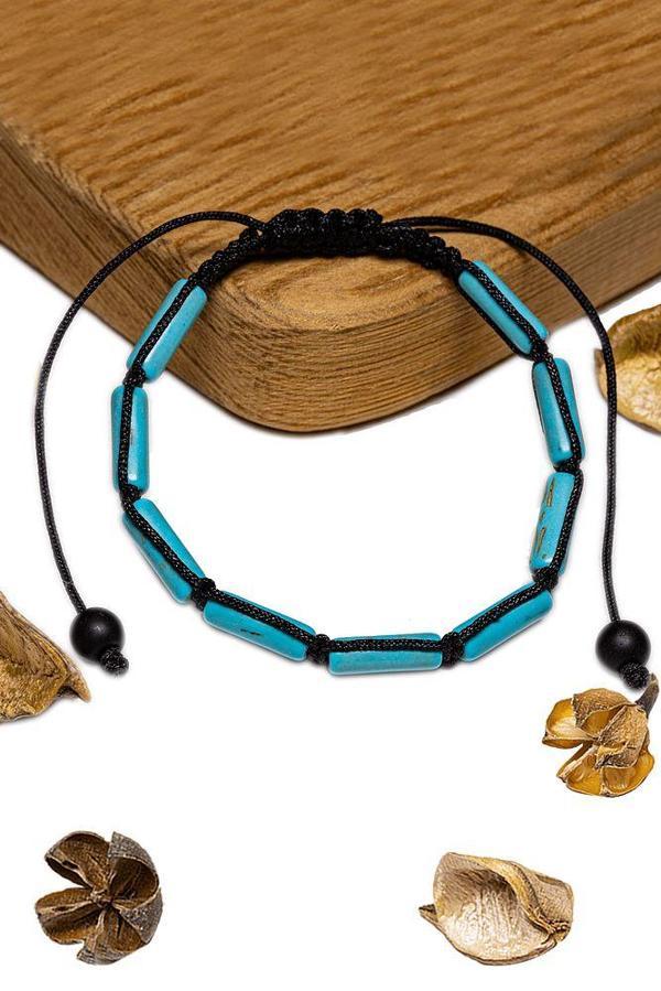 Sertifikalı Silindir Boyasız Orijinal Turkuaz Taşı Bileklik - Image 1