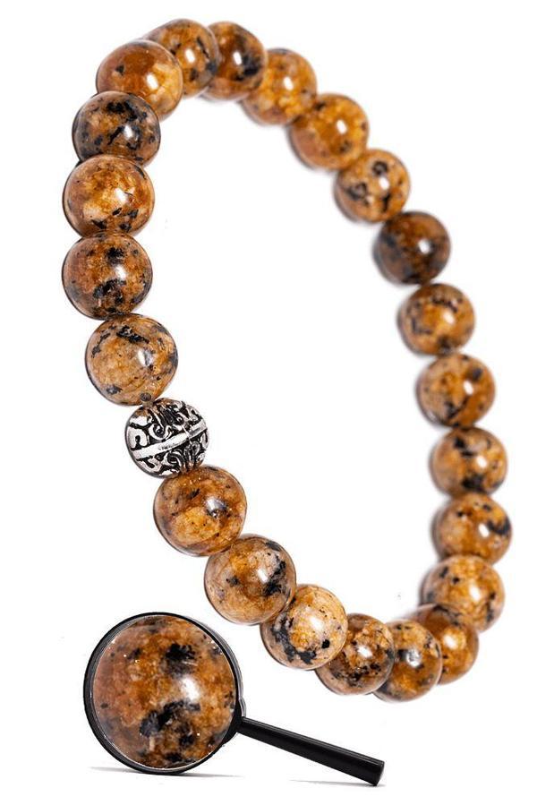 Sertifikalı Gümüş Aparatlı Doğal Turuncu Kuvars Taşı Bileklik - Image 1