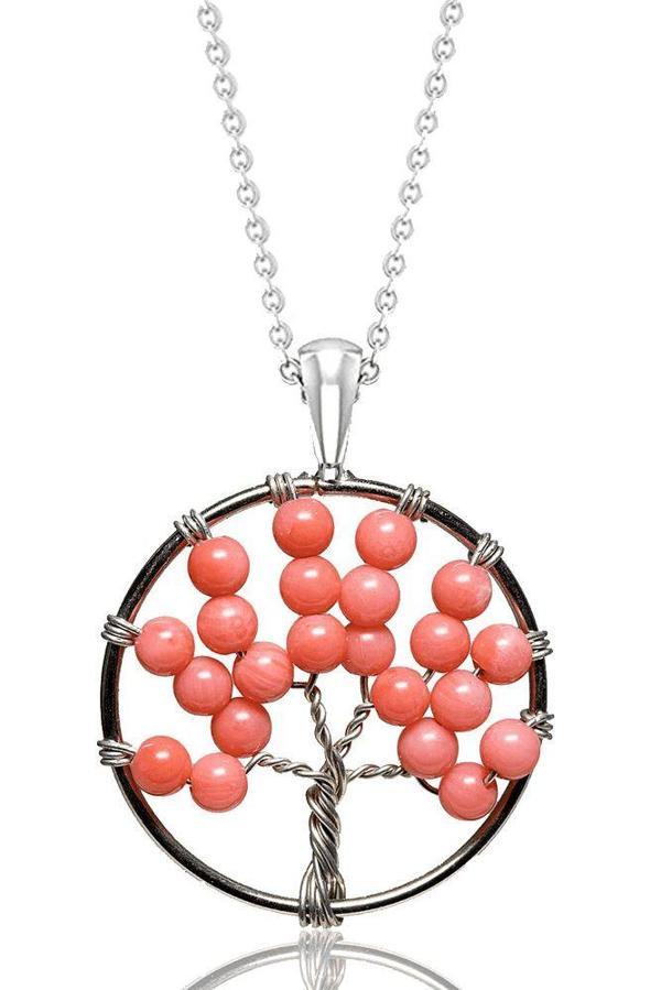 Sertifikalı Yakut Taşı Hayat Ağacı Kolye - Image 1