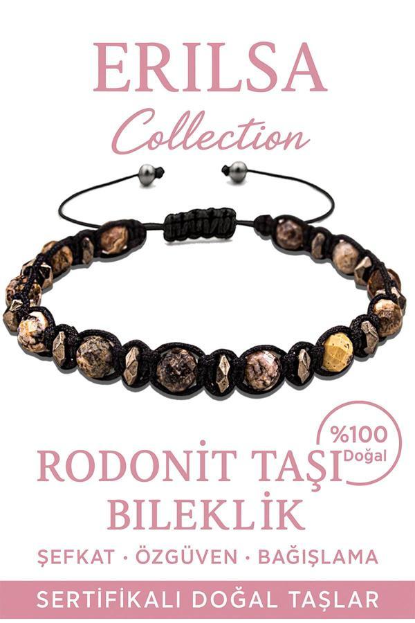 Sertifikalı Fasetli Terahertz Rodonit Taşı Bileklik – Duygusal Denge ve İçsel Huzur - Image 1