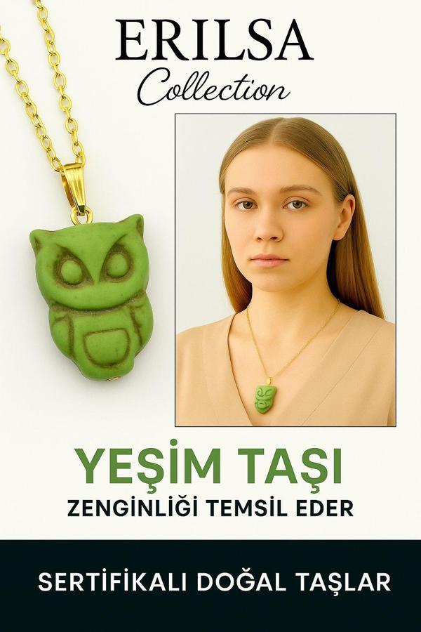 Sertifikalı Ham İşlenmemiş Yeşim Taşı Kolye – Şans, Huzur ve Ruhsal Denge Taşı - Image 1