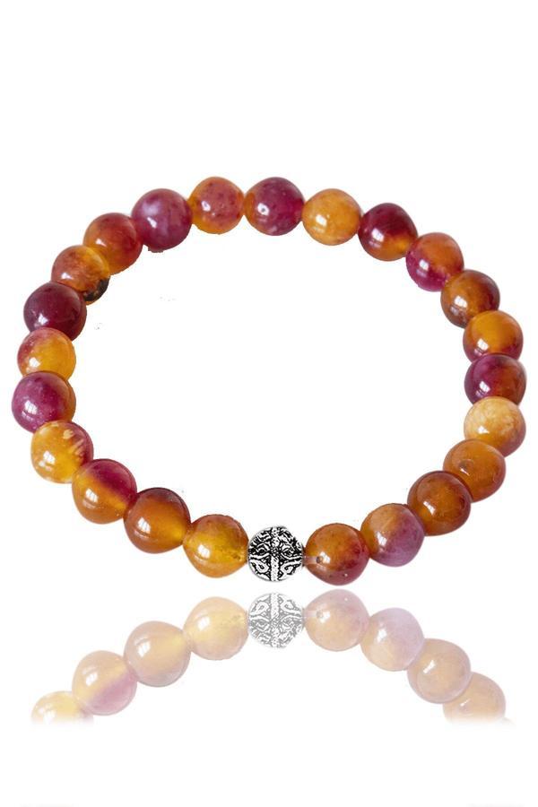 Sertifikalı Sarı - Mor Kuvars Taşı Bileklik - Gümüş Aparatlı - Image 1