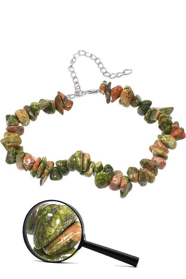 Sertifikalı Unakit Kırık Doğal Taşlı Bileklik - 1.kalite (AFRİKA) - Image 1