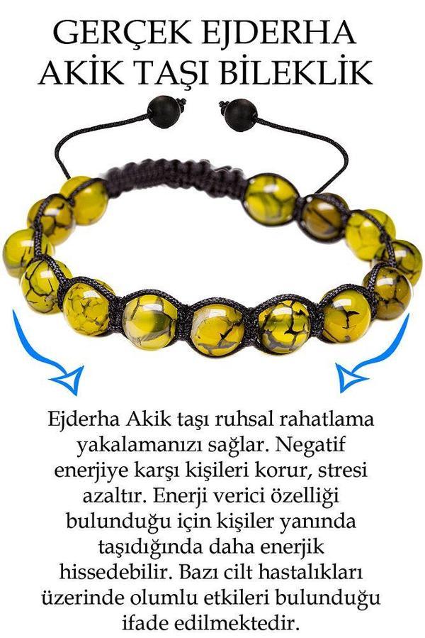 Sertifikalı Ejderha Damarlı Yeşil Akik Taşı Bileklik - Image 1