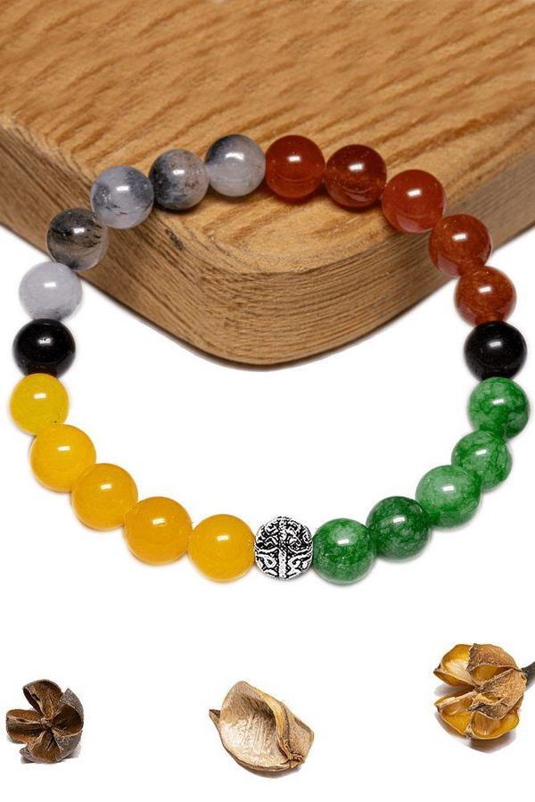 Sertifikalı Başak Burcu Doğal Taş Bileklik - Gümüş Aparatlı - Image 1