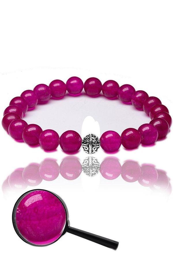 Sertifikalı Yakut Taşı Sentetik Bileklik - Gümüş Aparatlı - Image 1