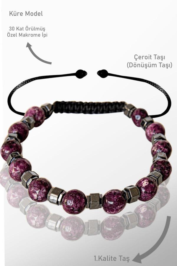 Sertifikalı Gerçek Terahertz - Çeroit Taşı Bileklik - Ayarlamalı - Image 1
