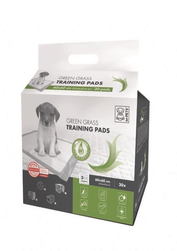 M-PETS GREEN GRASS YAVRU KÖPEK ÇİŞ EĞİTİM PEDİ 60X60CM 30LU - Image 1