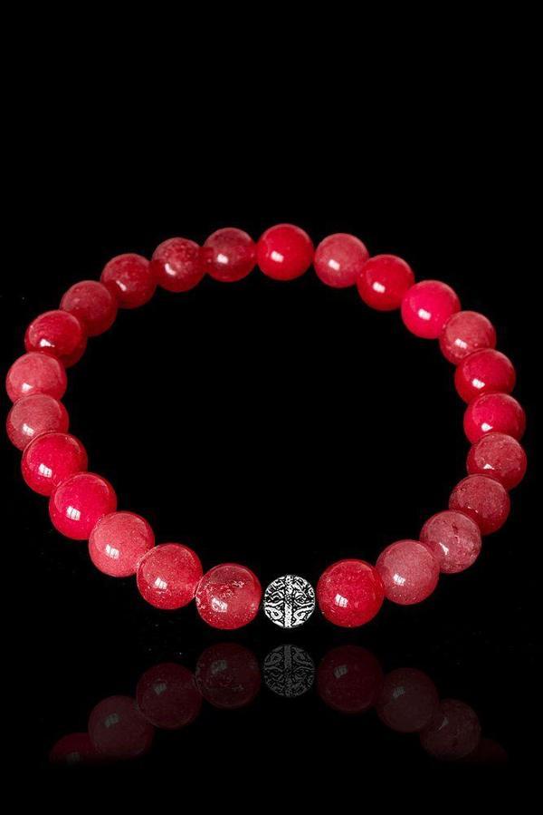 Sertifikalı Çilek Kuvars Taşı Bileklik - Gümüş Aparatlı - Image 1