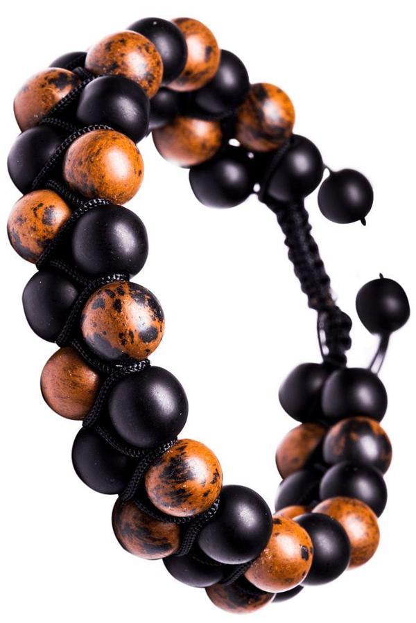 Sertifikalı Kahverengi Obsidyen Doğal Taş Bileklik - Image 1