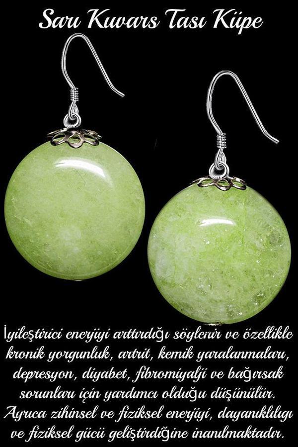 Sertifikalı Sarı Kuvars Taşı Küpe - 1.kalite - Image 1