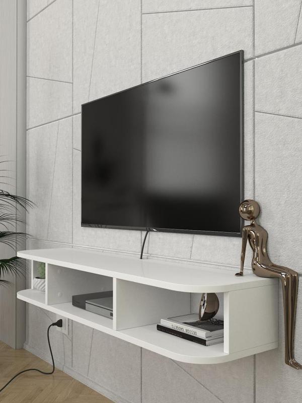 Dekorister Bask Tv Sehpası Beyaz 120 cm - Image 1