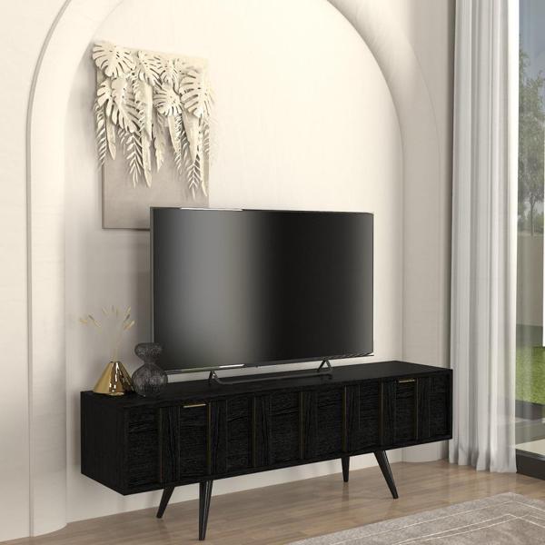 Dekorister Drada Tv Sehpası Senkronsiyah 150cm - Image 1