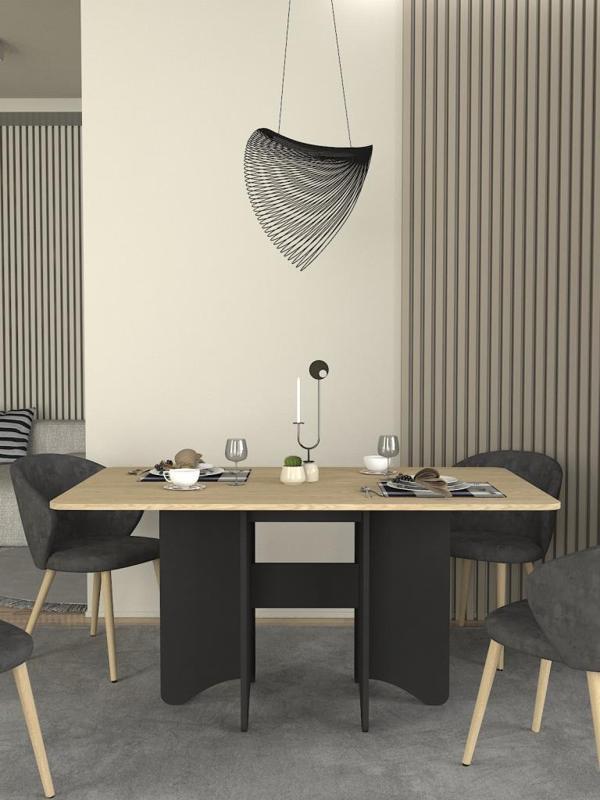 Dekorister Pedro Yemek Masası Antrasit - Rota 150cm - Image 1