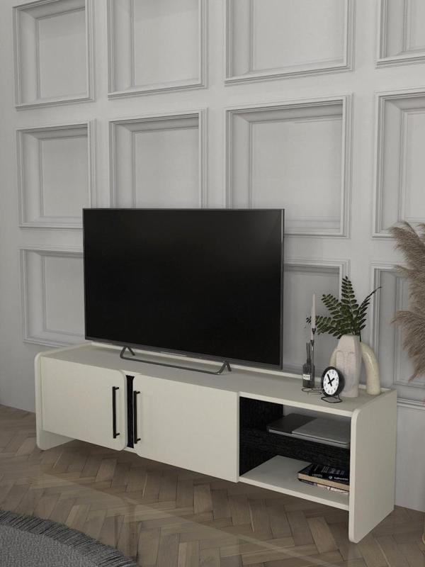 Dekorister Venera Tv Sehpası Kumtaşı - Senkronsiyah 150 cm - Image 1