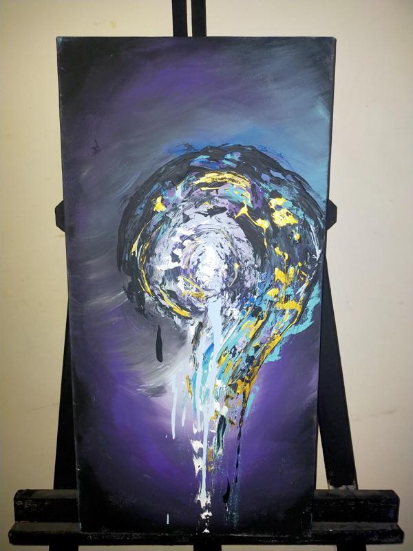 Ert sanat atölyesi el yapımı imzalı tablo 30x60 cm - Image 1