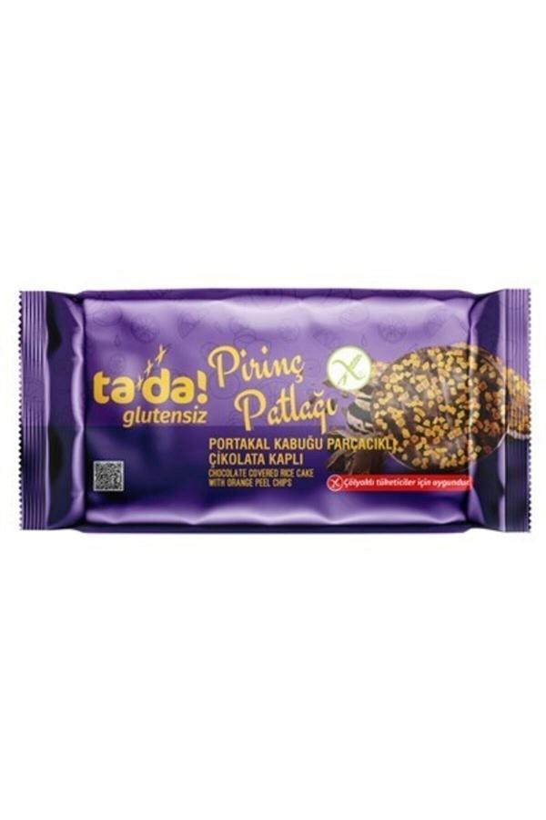 Tada Glutensiz Çikolata Kaplı Portakal Kabuğu Parçacıklı Pirinç Patlağı 80 G - Image 1