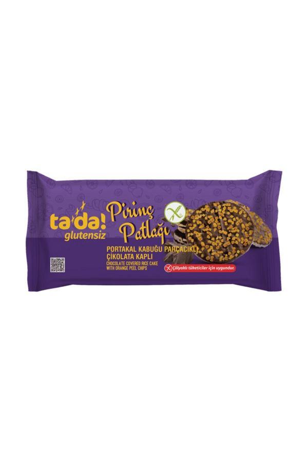Tada Glutensiz Portakal Parçacıklı Çikolata Kaplı Pirinç Patlağı 84 Gr - Image 1
