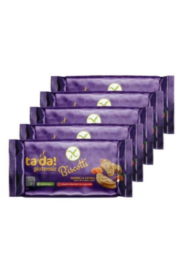 Tada Glutensiz Gluten Free Bademli Kayısılı Bıscotti 110 Gr (5 Adet) - Image 1