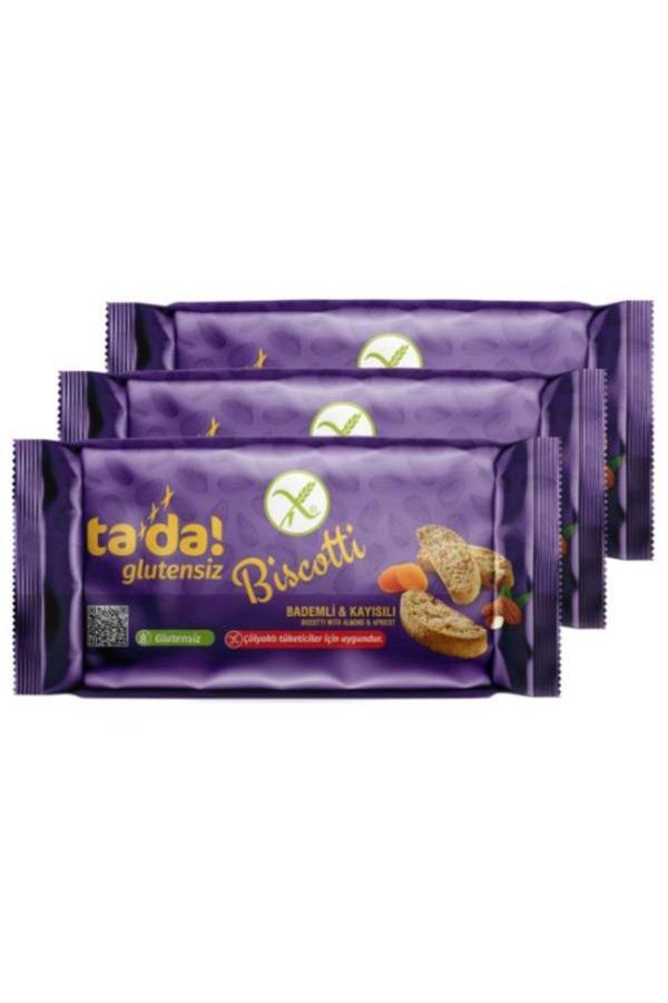 Tada Glutensiz Gluten Free Bademli Kayısılı Bıscotti 110 Gr (3 Adet) - Image 1