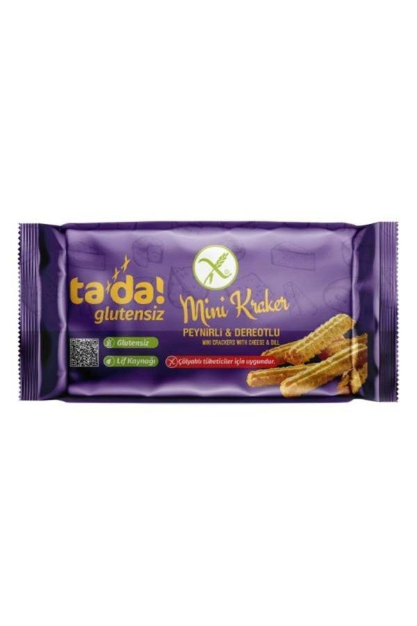 Tada Glutensiz Peynirli Dereotlu Mini Kraker 85 Gr (Çölyaklı Tüketicler İçin Uygun, Lif Kaynağı) - Image 1