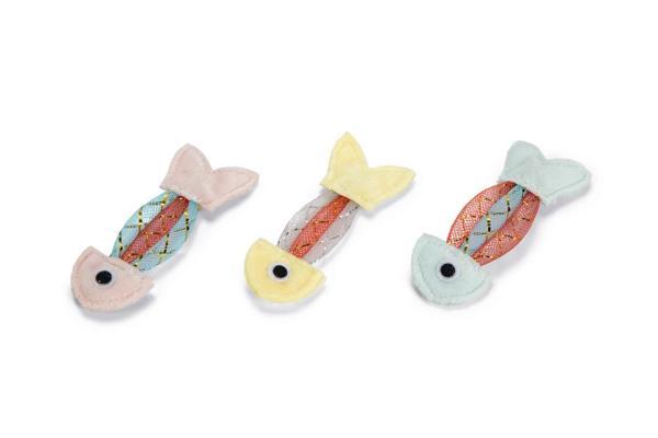 Beeztees Yavru Kedi Oyuncağı, Esnek Balık, 3 Adet, 3,5x8,5cm - Image 1