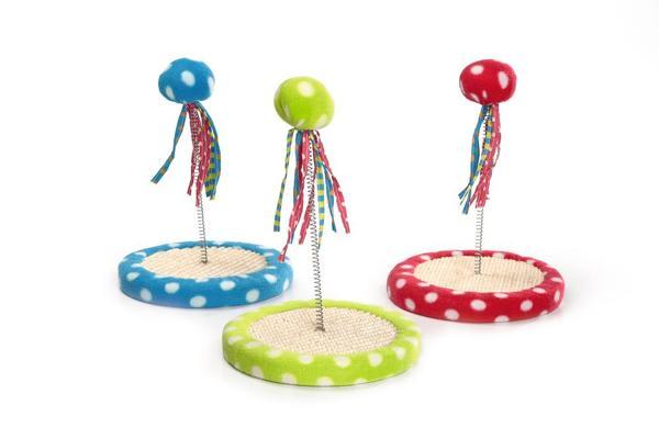 Beeztees Kedi Oyuncağı, Yaylanabilir Kuyruklu Peluş Top, Çeşitli Renklerde, 18,5x18,5x26cm - Image 1