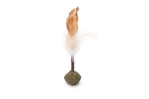 Beeztees Kedi Oyuncağı, Matatabi Ucunda Tüy ve Kediotu Topu, 16cm - Image 1