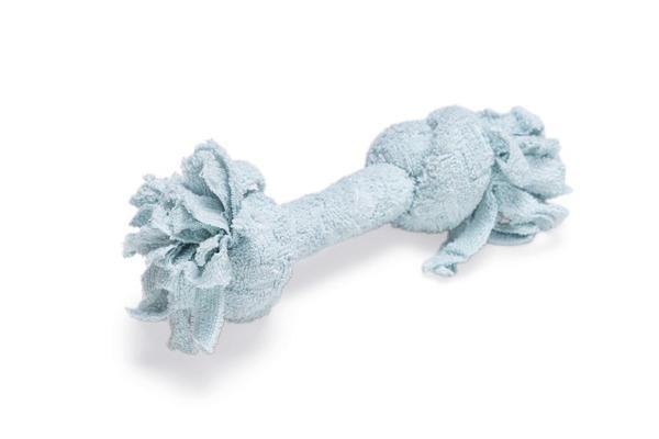 Beeztees Yavru Köpek Oyuncağı, Çift Düğümlü Diş İpi, Peluş, Mavi, 20x6x4,5cm - Image 1