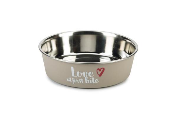Beeztees Köpek Mama Su Kabı, Paslanmaz Çelik, Gri, 21cm, 1500ml - Image 1