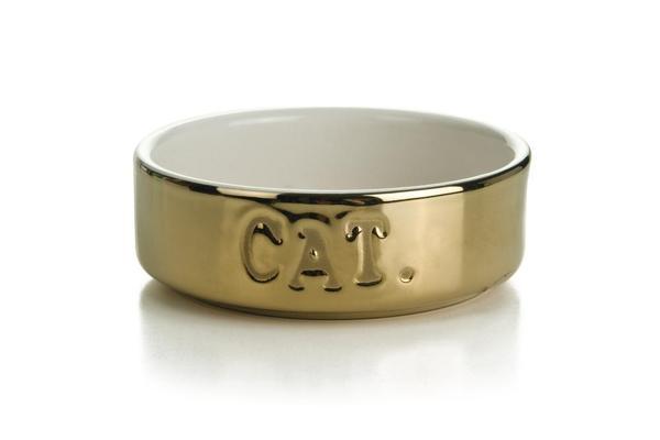 Beeztees Kedi Mama Su Kabı, Seramik, Altın Sarı, 11,5cm, 300ml - Image 1