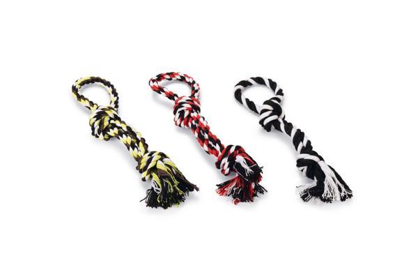 Beeztees Köpek Oyuncağı, Çift Düğümlü Diş İpi, Tutamaçlı, 25cm, 70gr - Image 1