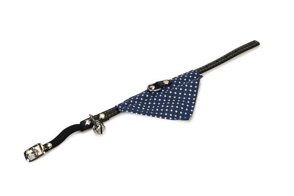 Beeztees Kedi Boyun Tasması, Bandanalı, Zilli, Mavi, 24-29cm - Image 1