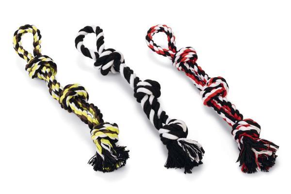 Beeztees Köpek Oyuncağı, Üç Düğümlü Diş İpi, Tutamaçlı, 40cm, 250gr - Image 1