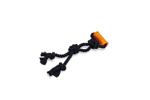 Beeztees Köpek Oyuncağı, Diş İpi, TPR Tutamaçlı, Siyah, 40x13,5x5,5cm, 232gr - Image 1
